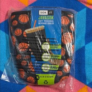 Basketball Print Beverage Cooler